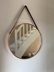 12 Inches Round Rose Gold Frame Wall Mirror