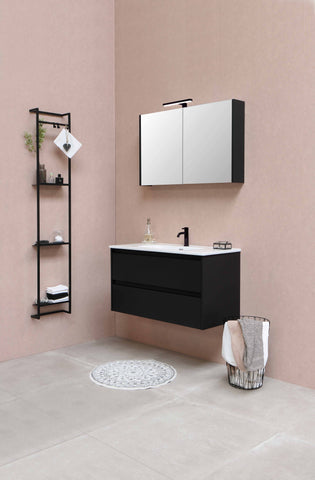 Black and White Vanity Builder Wall Hung