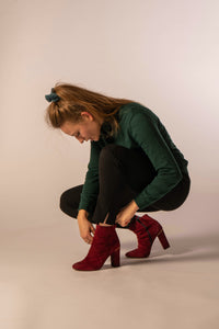 Red Velvet boots